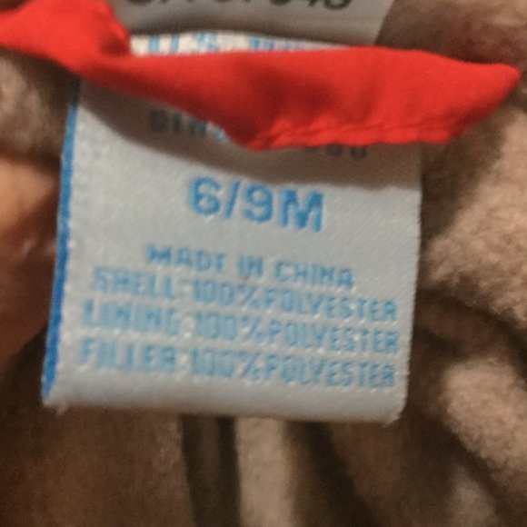 U.S. Polo Assn. one piece snowsuit size 6/9 months excellent used condition - Picture 6 of 7